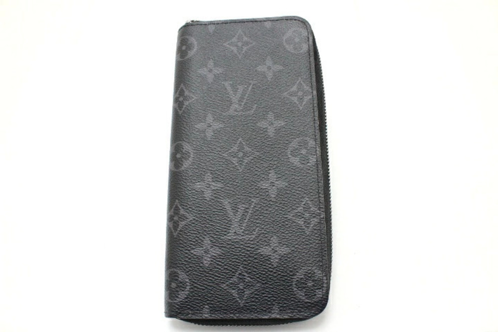 LOUIS VUITTON Zippy Wallet Vertical Monogram Eclipse Black Long ZIP Bi fold